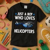 Funny Helicopter Gift Boy Pilot Aviator Kids T-Shirt thumb 3