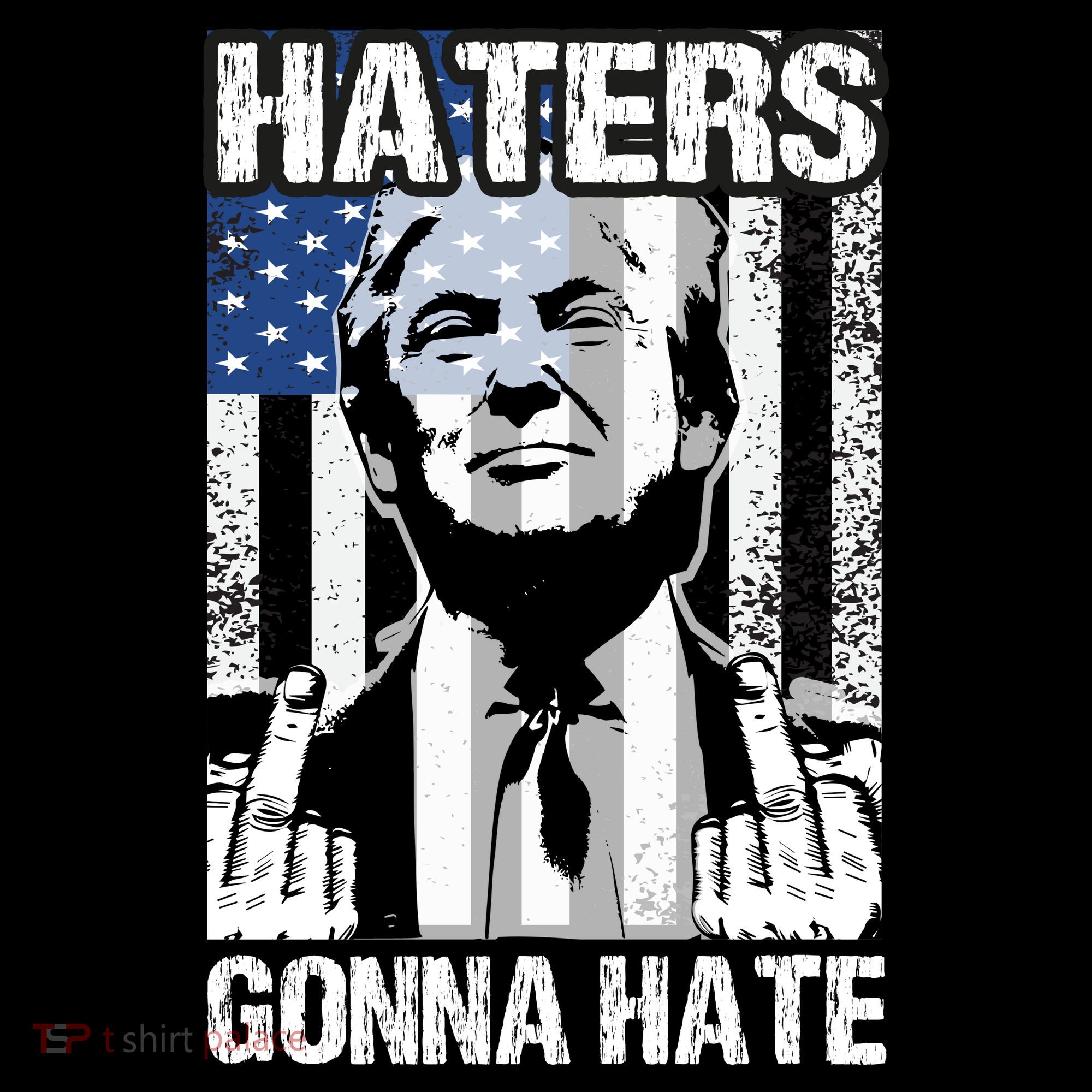 Funny Haters Gonna Hate President Donald Trump Middle Finger Coffee Mug