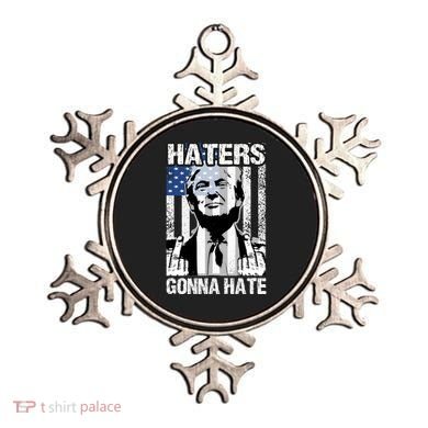 Funny Haters Gonna Hate President Donald Trump Middle Finger Ornament