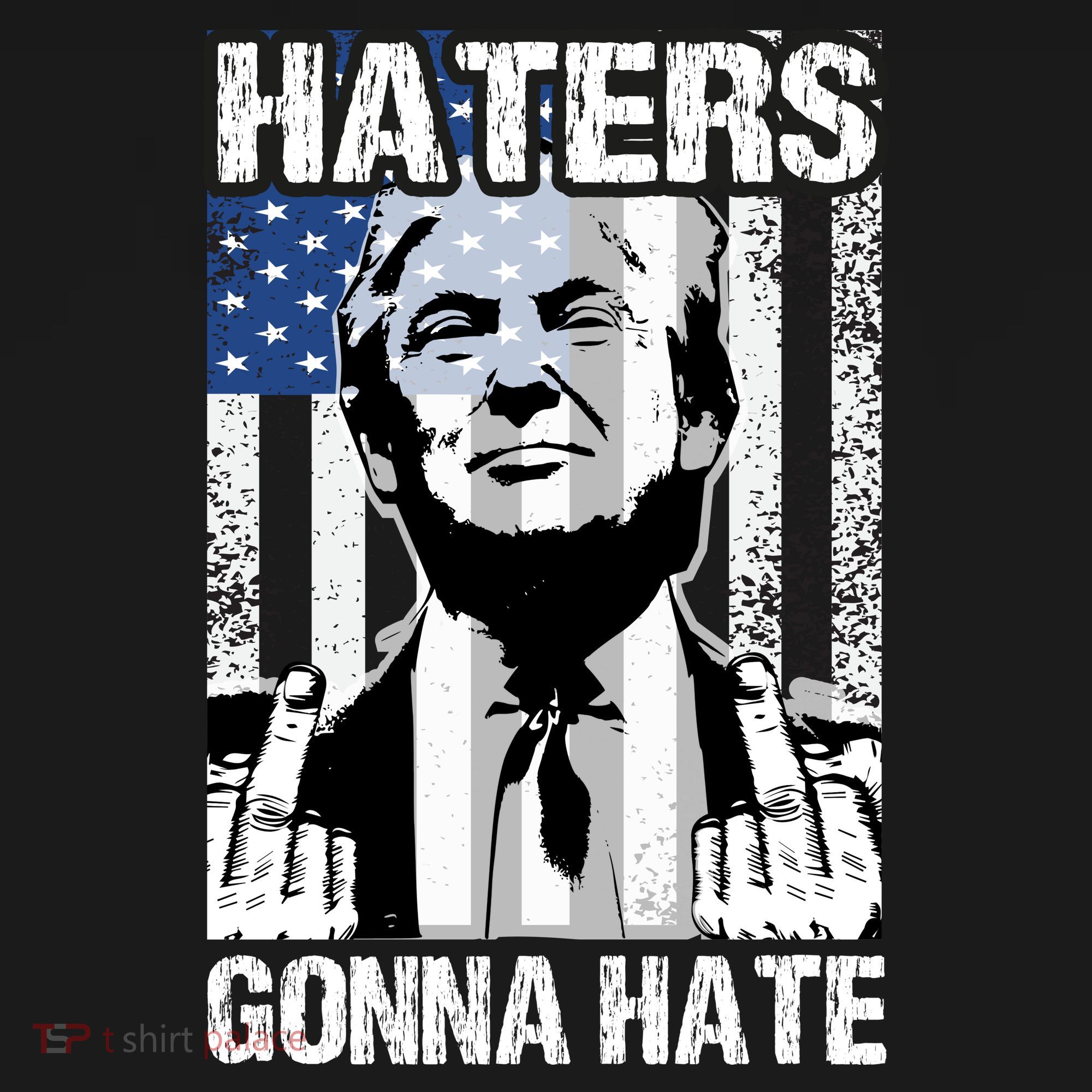 Funny Haters Gonna Hate President Donald Trump Middle Finger Ornament