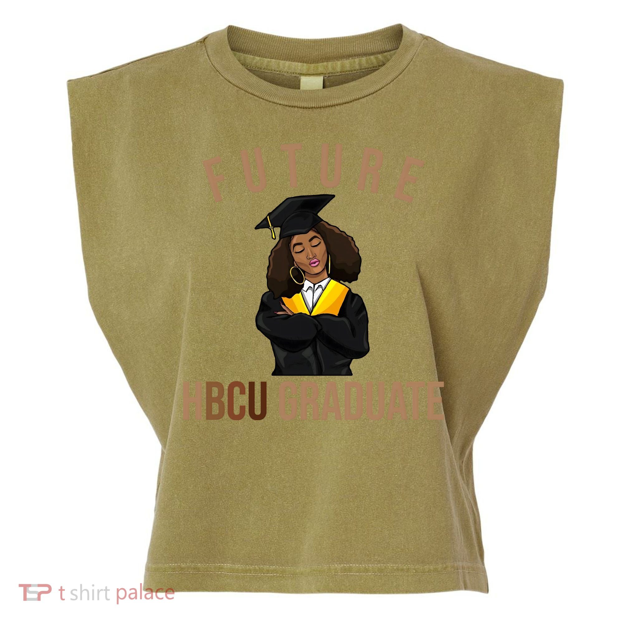 Future HBCU Graduate Historical Black College Garment-Dyed Women's Muscle Tee