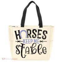 Funny Horse Gift For Women Horses Keep Me Stable Tote Bag thumb 0