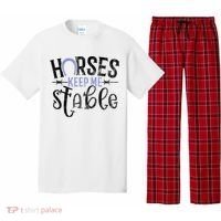 Funny Horse Gift For Women Horses Keep Me Stable Pajama Set thumb 0