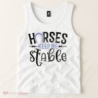 Funny Horse Gift For Women Horses Keep Me Stable Tank Top thumb 2