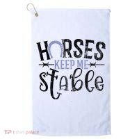 Funny Horse Gift For Women Horses Keep Me Stable Golf Towel thumb 0