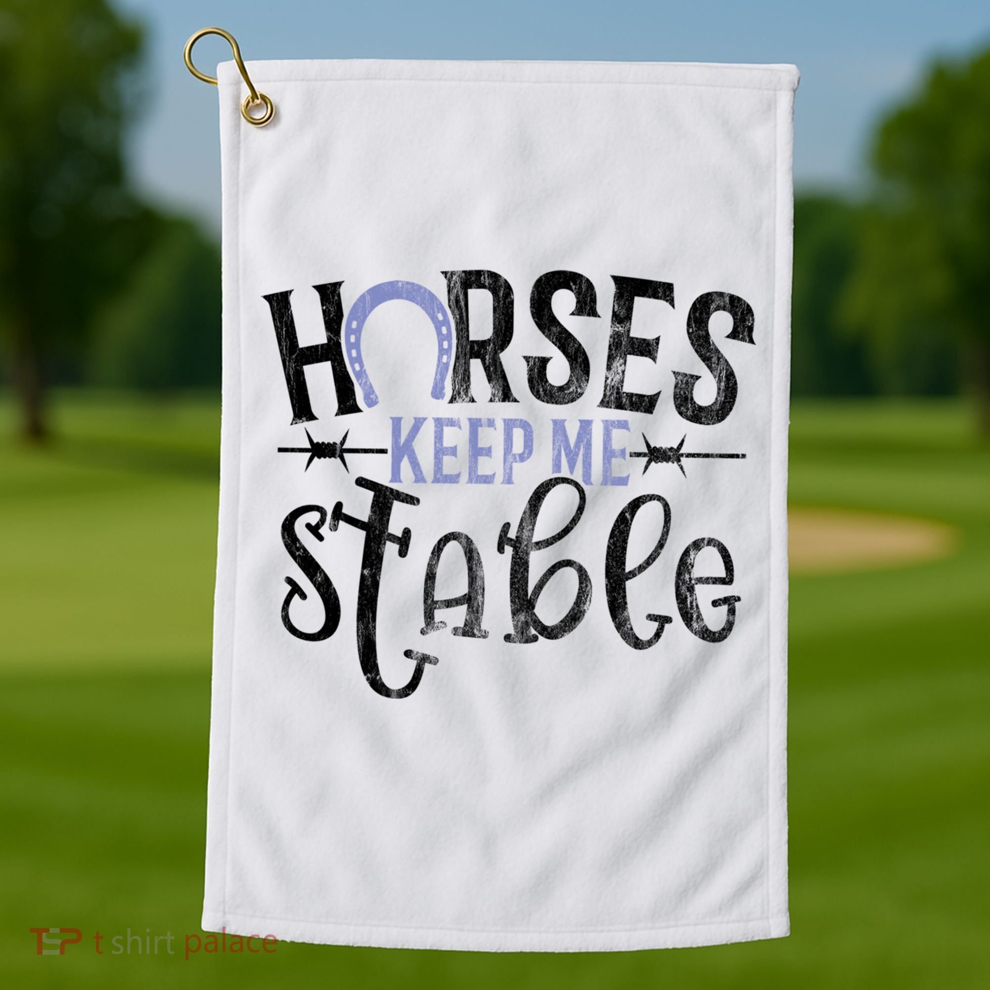 Funny Horse Gift For Women Horses Keep Me Stable Golf Towel