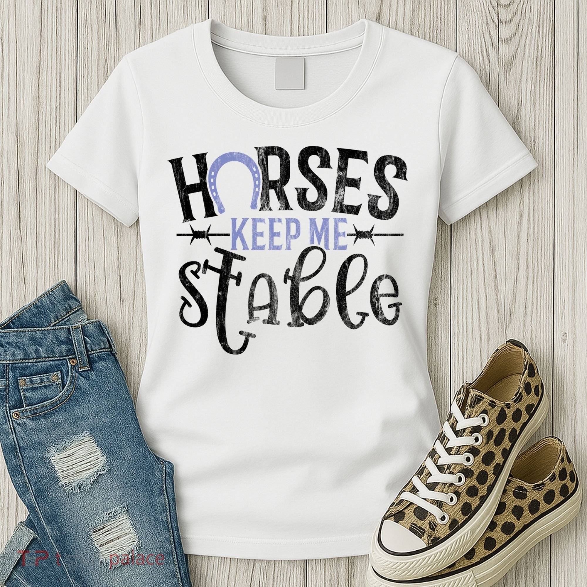 Funny Horse Gift For Women Horses Keep Me Stable Women's T-Shirt