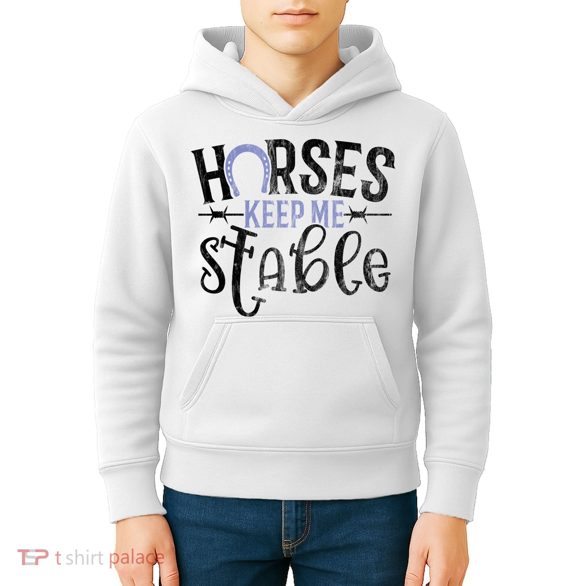 Funny Horse Gift For Women Horses Keep Me Stable Kids Hoodie