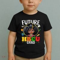 Future Hbcu Grad Afro Black History Month Toddler T-Shirt thumb 2
