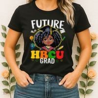 Future Hbcu Grad Afro Black History Month Women's T-Shirt thumb 2