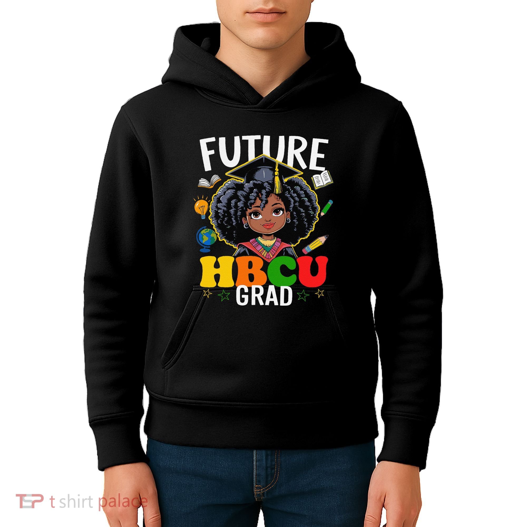 Future Hbcu Grad Afro Black History Month Kids Hoodie