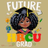 Future Hbcu Grad Afro Black History Month Kids T-Shirt thumb 2