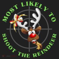 Funny Hunting Gift For Hunter Most Likely To Shoot The Reindeer Beanie thumb 2