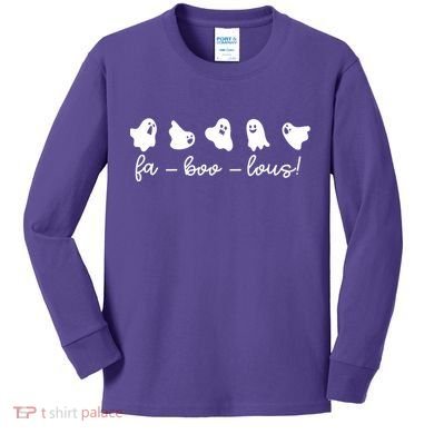 Faboolous Halloween Ghosts Cute Kids Long Sleeve Shirt