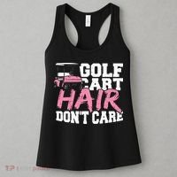 Funny Hair Golf Cart Hair Don't Care Golfing Women's Tank Top thumb 3