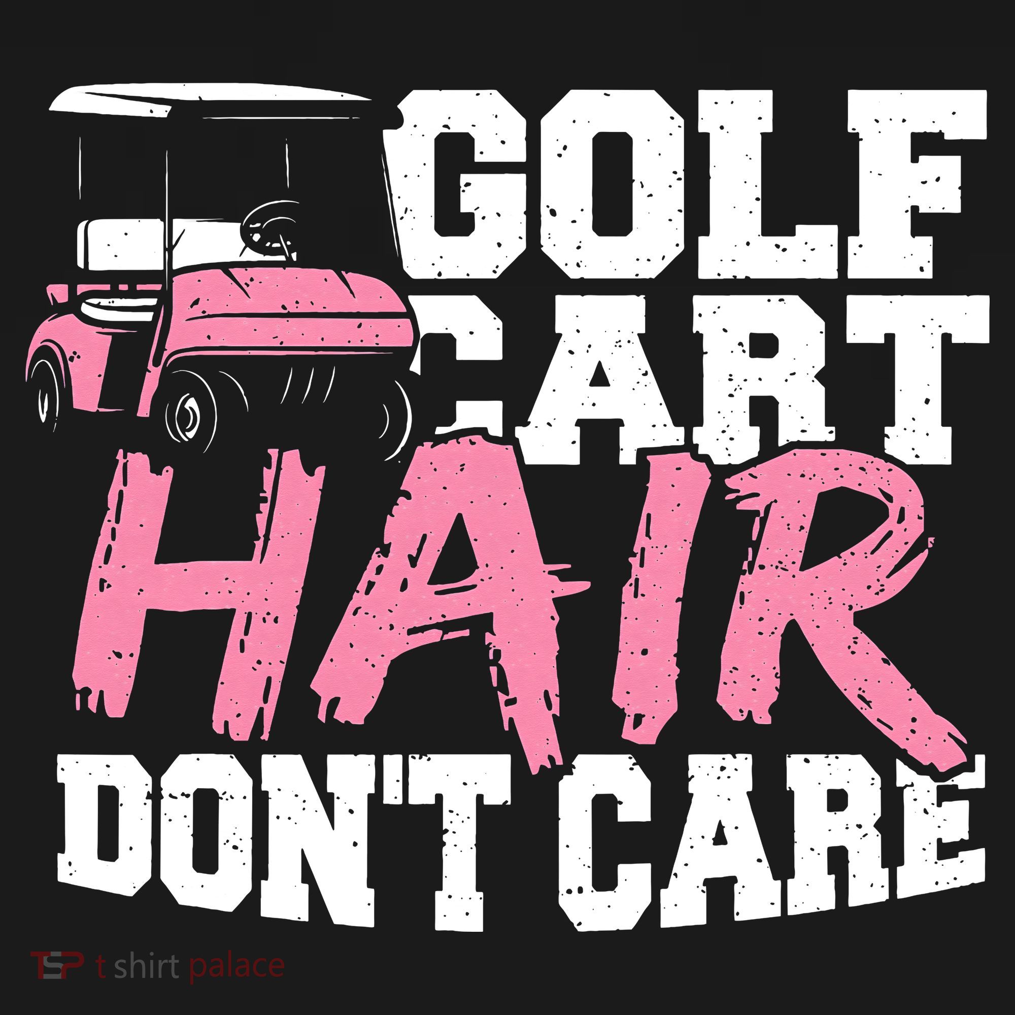 Funny Hair Golf Cart Hair Don't Care Golfing Women's Tank Top
