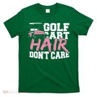 Funny Hair Golf Cart Hair Don't Care Golfing T-Shirt thumb 0