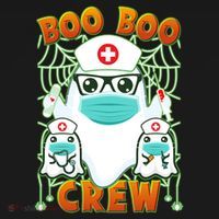 Funny Halloween Ghost Nurse Boo Boo Crew Backpack thumb 2
