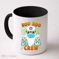 Funny Halloween Ghost Nurse Boo Boo Crew Coffee Mug thumb 0