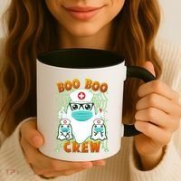 Funny Halloween Ghost Nurse Boo Boo Crew Coffee Mug thumb 3