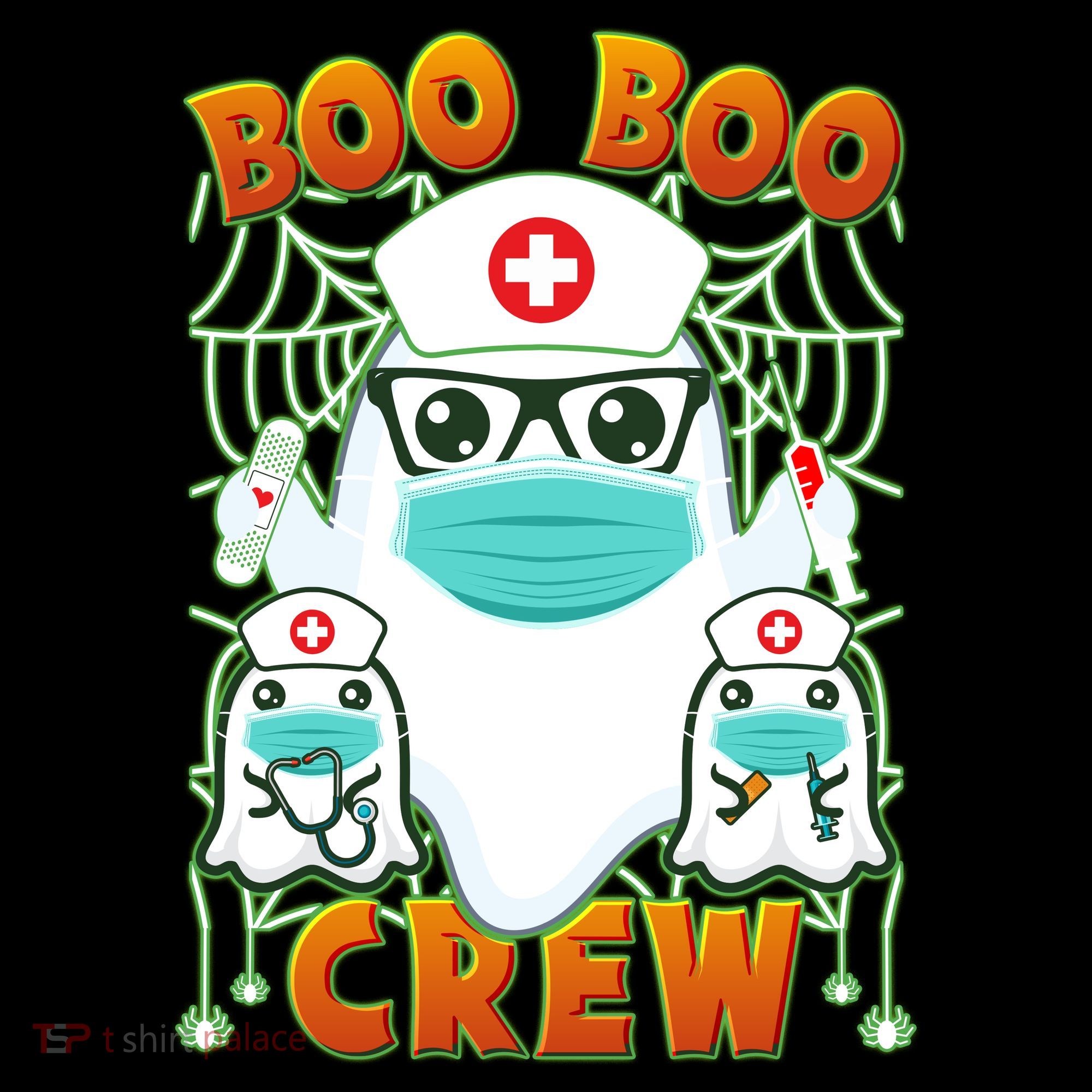 Funny Halloween Ghost Nurse Boo Boo Crew Coffee Mug