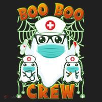 Funny Halloween Ghost Nurse Boo Boo Crew Tumbler thumb 3