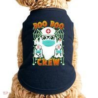 Funny Halloween Ghost Nurse Boo Boo Crew Doggie Tank thumb 0