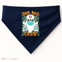 Funny Halloween Ghost Nurse Boo Boo Crew USA-Made Doggie Bandana thumb 0