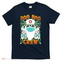Funny Halloween Ghost Nurse Boo Boo Crew T-Shirt thumb 0