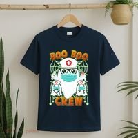Funny Halloween Ghost Nurse Boo Boo Crew T-Shirt thumb 2