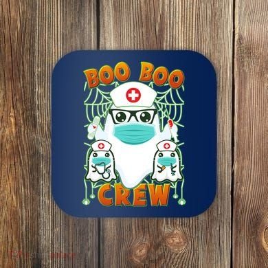 Funny Halloween Ghost Nurse Boo Boo Crew Coaster