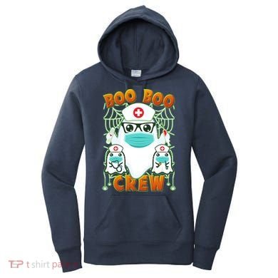 Funny Halloween Ghost Nurse Boo Boo Crew Women's Hoodie