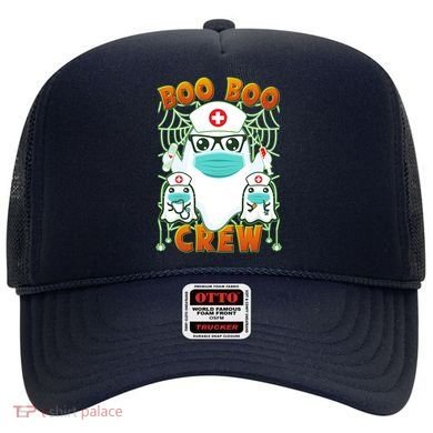 Funny Halloween Ghost Nurse Boo Boo Crew Hat