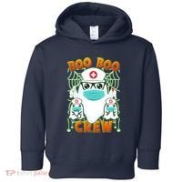 Funny Halloween Ghost Nurse Boo Boo Crew Toddler Hoodie thumb 0