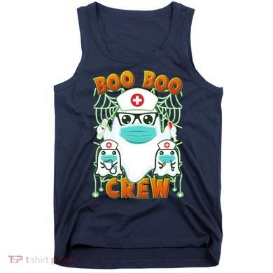 Funny Halloween Ghost Nurse Boo Boo Crew Tank Top