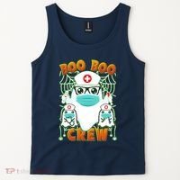 Funny Halloween Ghost Nurse Boo Boo Crew Tank Top thumb 2