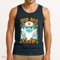 Funny Halloween Ghost Nurse Boo Boo Crew Tank Top thumb 3