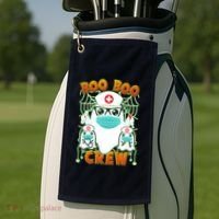 Funny Halloween Ghost Nurse Boo Boo Crew Golf Towel thumb 2