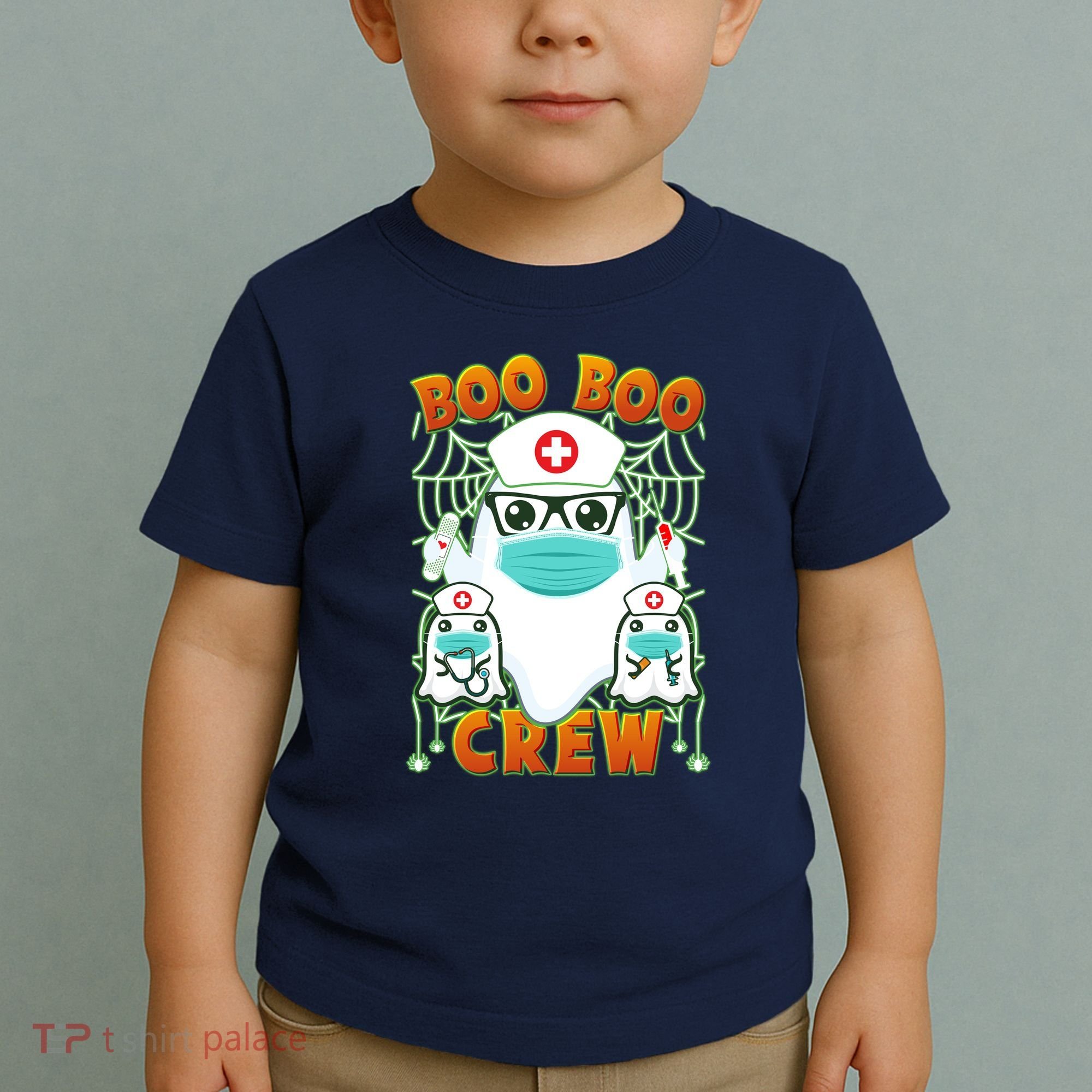 Funny Halloween Ghost Nurse Boo Boo Crew Toddler T-Shirt
