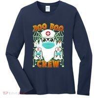 Funny Halloween Ghost Nurse Boo Boo Crew Women's Long Sleeve Shirt thumb 0