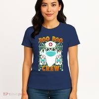Funny Halloween Ghost Nurse Boo Boo Crew Women's T-Shirt thumb 4