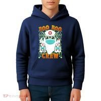 Funny Halloween Ghost Nurse Boo Boo Crew Kids Hoodie thumb 4