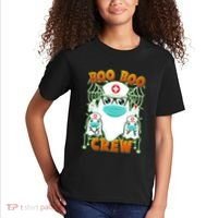 Funny Halloween Ghost Nurse Boo Boo Crew Kids T-Shirt thumb 2