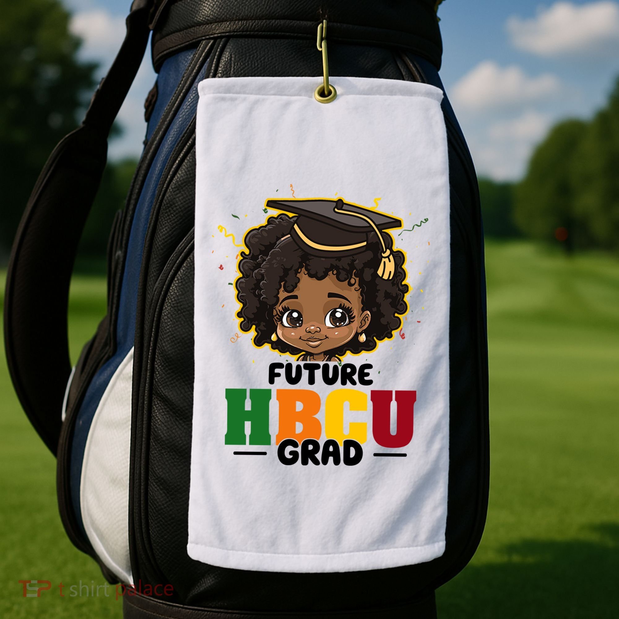 Future Hbcu Grad Girl Graduation Historically Black College Golf Towel