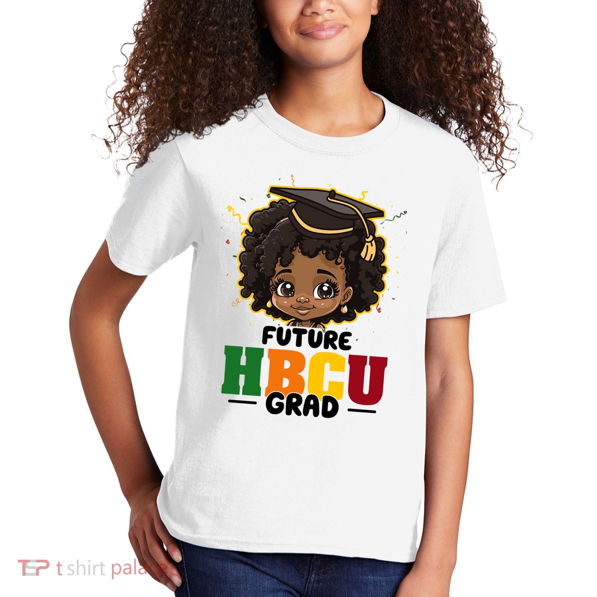 Future Hbcu Grad Girl Graduation Historically Black College Kids T-Shirt