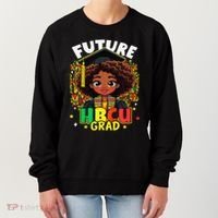 Future Hbcu Grad Black Girl Afro Black History Month Women's Sweatshirt thumb 0