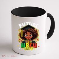 Future Hbcu Grad Black Girl Afro Black History Month Coffee Mug thumb 1