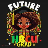 Future Hbcu Grad Black Girl Afro Black History Month Women's Hoodie thumb 2