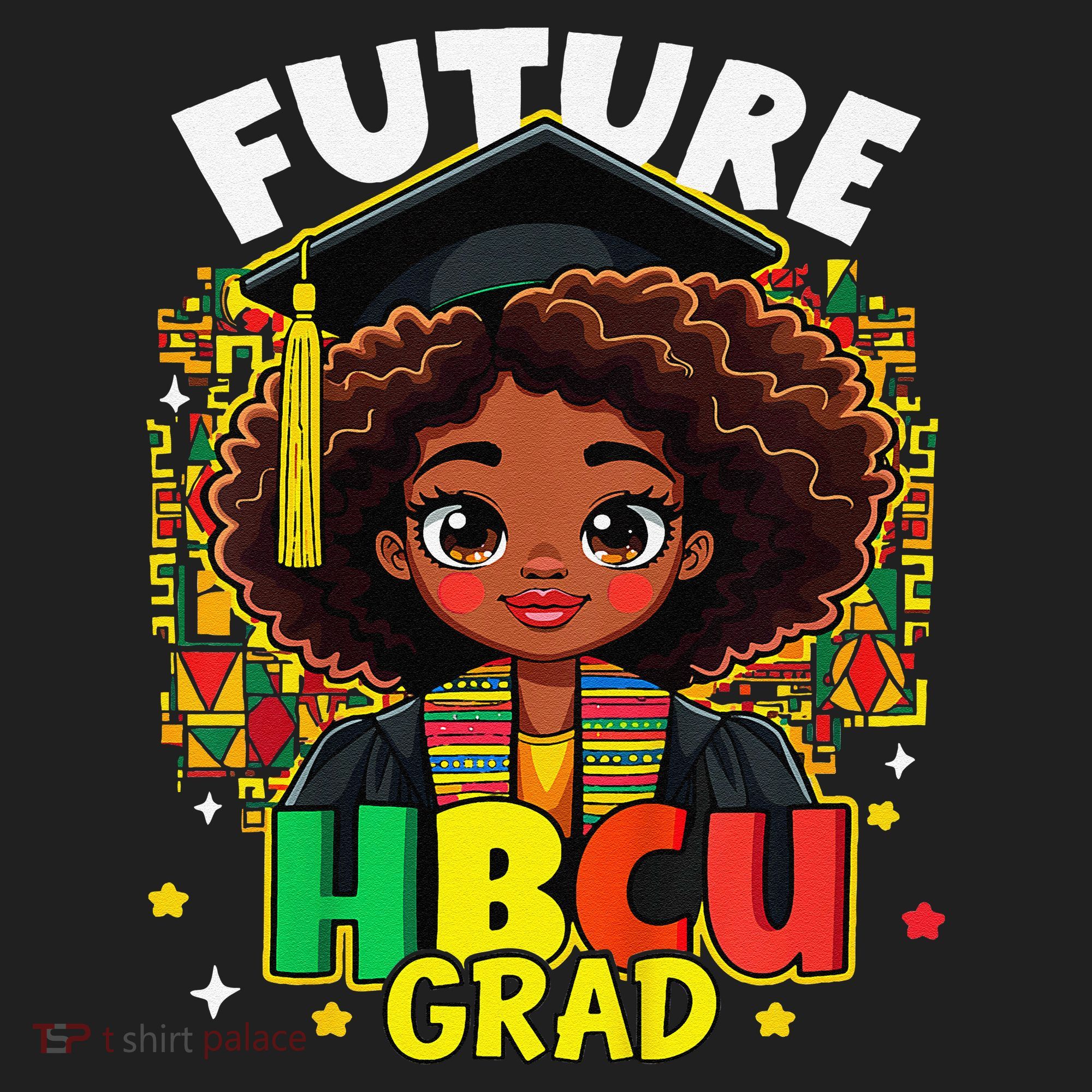 Future Hbcu Grad Black Girl Afro Black History Month Golf Towel