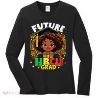 Future Hbcu Grad Black Girl Afro Black History Month Women's Long Sleeve Shirt thumb 0